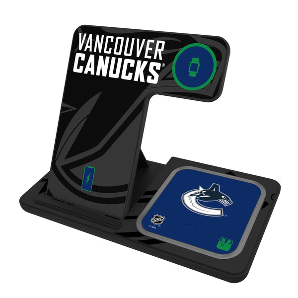 Vancouver Canucks Monocolor Tilt 3 in 1 Charging Station