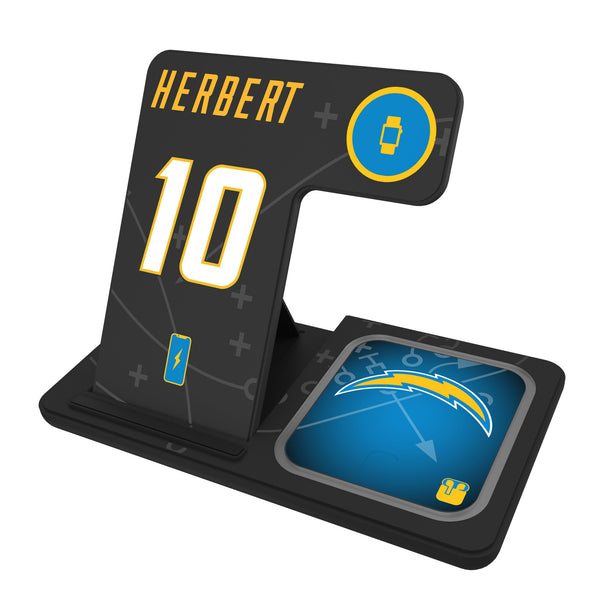 Justin Herbert Los Angeles Chargers 10 Ready 3 in 1 Charging Station