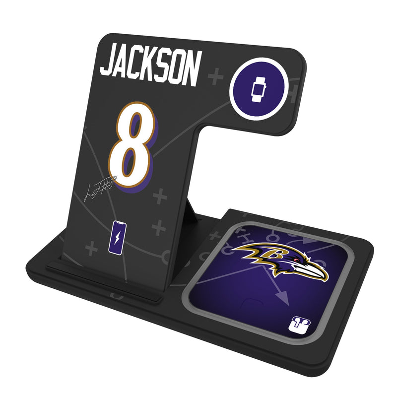 Lamar Jackson Baltimore Ravens 8 Ready 3 in 1 Charging Station