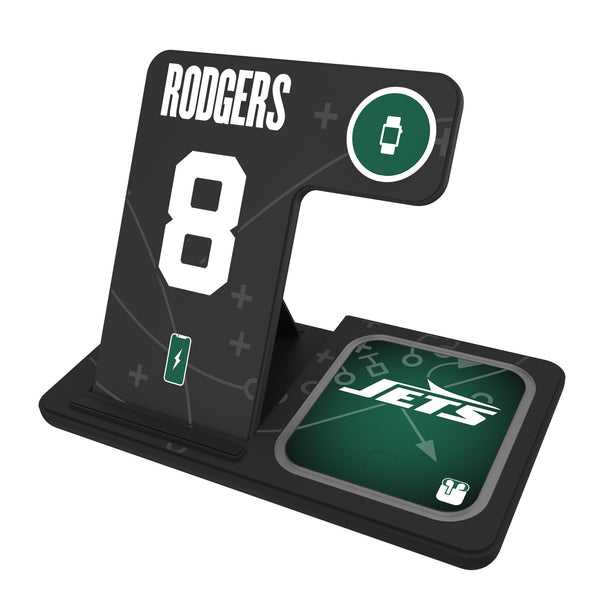 Aaron Rodgers New York Jets 8 Ready 3 in 1 Charging Station