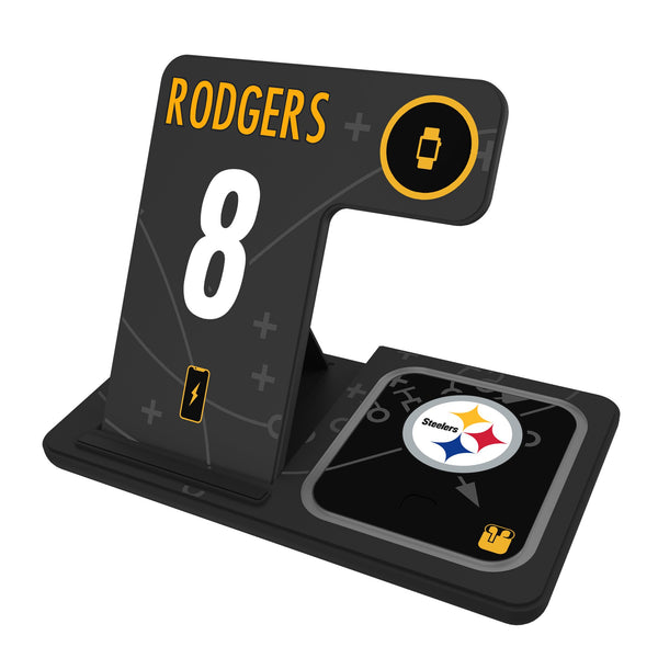 Aaron Rodgers Pittsburgh Steelers 8 Game Tactic 3 in 1 Charging Station