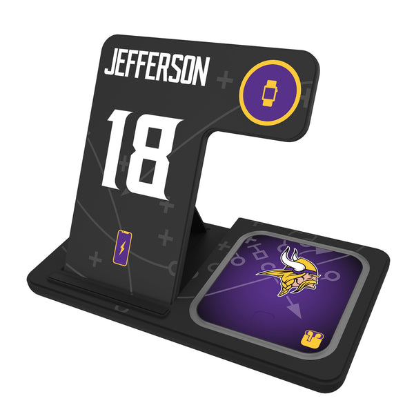 Justin Jefferson Minnesota Vikings 18 Ready 3 in 1 Charging Station