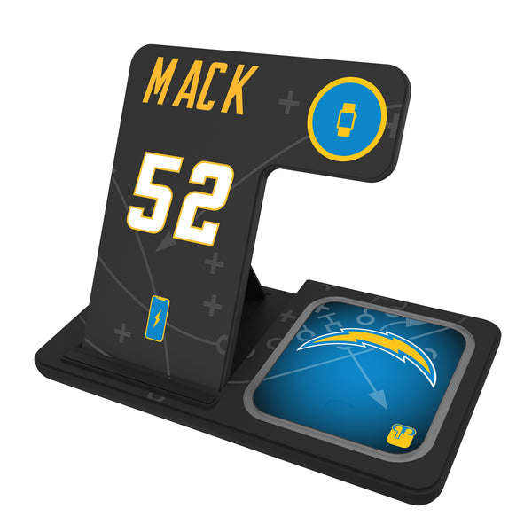 Khalil Mack Los Angeles Chargers 52 Ready 3 in 1 Charging Station