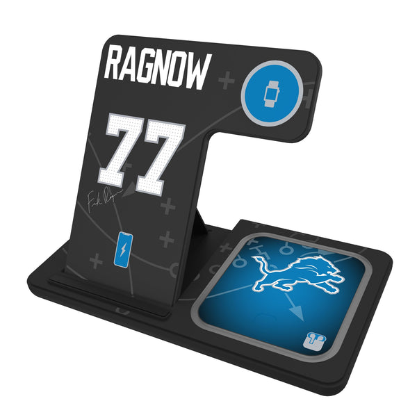 Frank Ragnow Detroit Lions 77 Ready 3 in 1 Charging Station