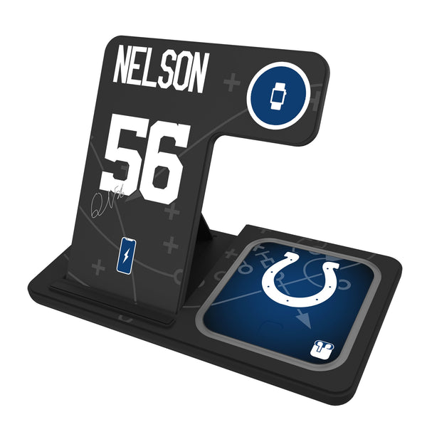 Quenton Nelson Indianapolis Colts 56 Ready 3 in 1 Charging Station