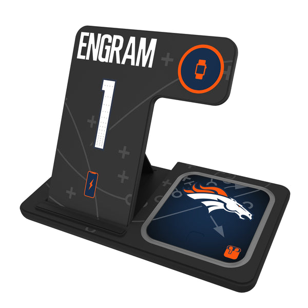 Evan Engram Denver Broncos 1 Game Tactic 3 in 1 Charging Station