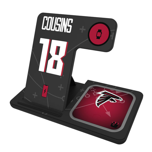 Kirk Cousins Atlanta Falcons 18 Ready 3 in 1 Charging Station
