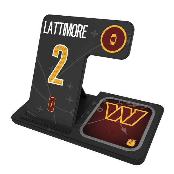 Marshon Lattimore Washington Commanders 2 Game Tactic 3 in 1 Charging Station
