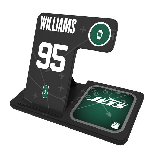 Quinnen Williams New York Jets 95 Ready 3 in 1 Charging Station