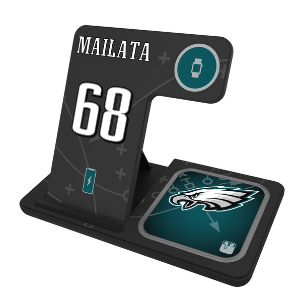 Jordan Mailata Philadelphia Eagles 68 Ready 3 in 1 Charging Station