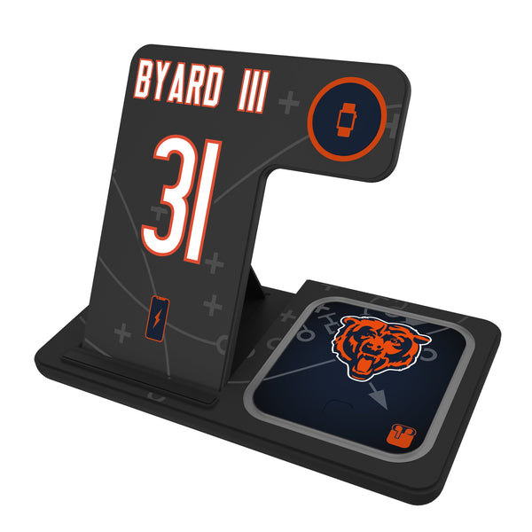 Kevin Byard III Chicago Bears 31 Ready 3 in 1 Charging Station