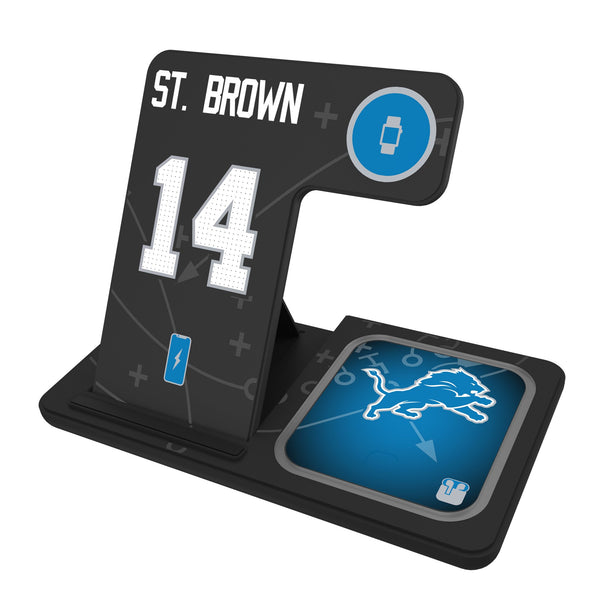 Amon-Ra St. Brown Detroit Lions 14 Ready 3 in 1 Charging Station