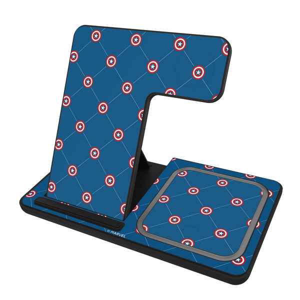 Marvel Avengers Captain America Pattern 3 in 1 Charging Station