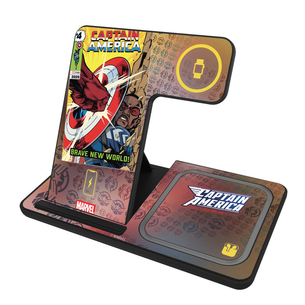 Marvel Avengers Sam Wilson Captain America Classic Cover 3 in 1 Charging Station