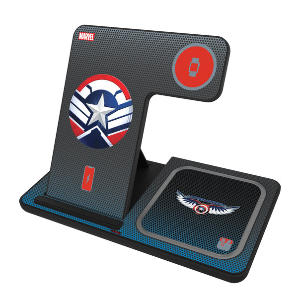 Marvel Avengers Sam Wilson Captain America Grid 3 in 1 Charging Station
