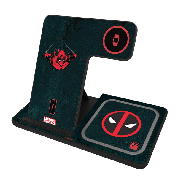 Marvel Deadpool Badge 3 in 1 Charging Station