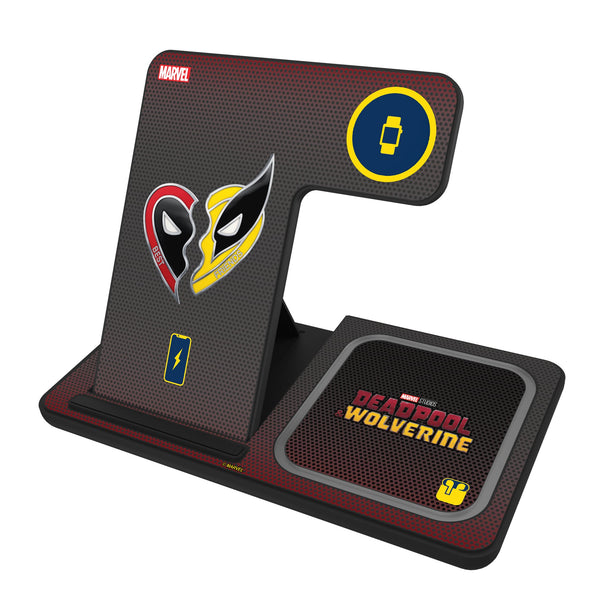 Marvel Deadpool Wolverine Grid 3 in 1 Charging Station
