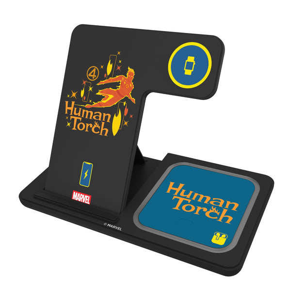 Marvel Human Torch Badge 3 in 1 Charging Station