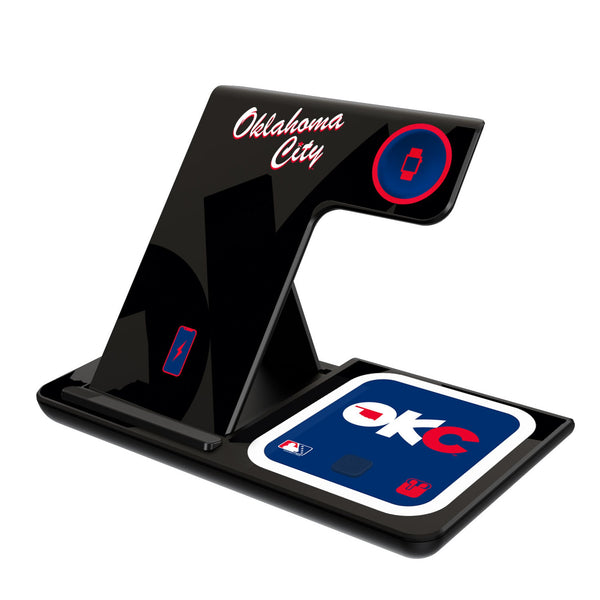 Oklahoma City Baseball Club Monocolor Tilt 3 in 1 Charging Station