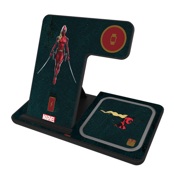 Marvel Ladypool Badge 3 in 1 Charging Station