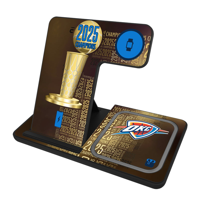Oklahoma City Thunder 2025 NBA Champions 3 in 1 Charging Station