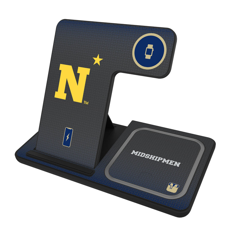 United State Naval Academy Midshipmen Linen 3 in 1 Charging Station