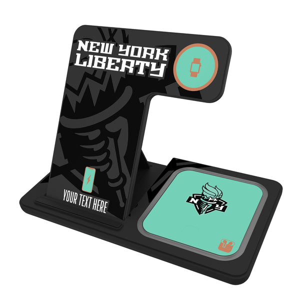 New York Liberty Personalized Tilt 3 in 1 Charging Station