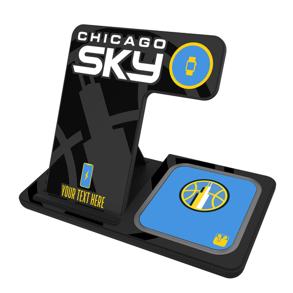 Chicago Sky Personalized Tilt 3 in 1 Charging Station