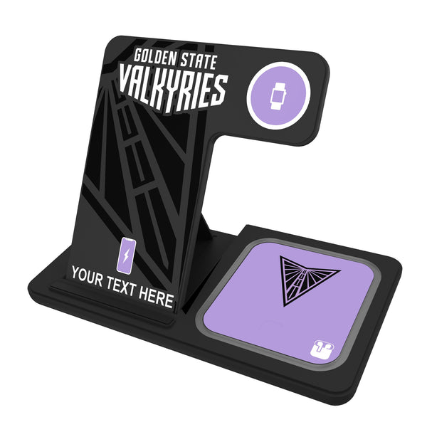 Golden State Valkyries Personalized Tilt 3 in 1 Charging Station