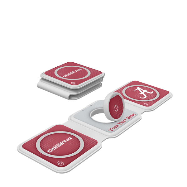 University of Alabama Crimson Tide Script A Personalized Hatch Foldable 3 in 1 Charger
