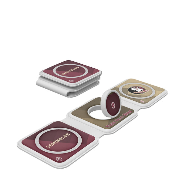 Florida State University Seminoles Personalized Color Block Foldable 3 in 1 Charger
