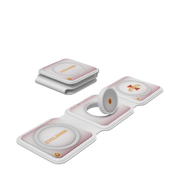 Iowa State University Cyclones Linen Foldable 3 in 1 Charger