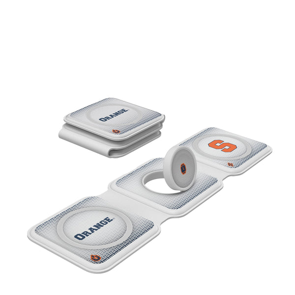 Syracuse University Orange Linen Foldable 3 in 1 Charger