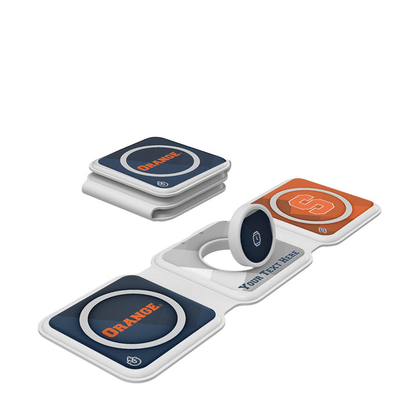 Syracuse University Orange Personalized Color Block Foldable 3 in 1 Charger