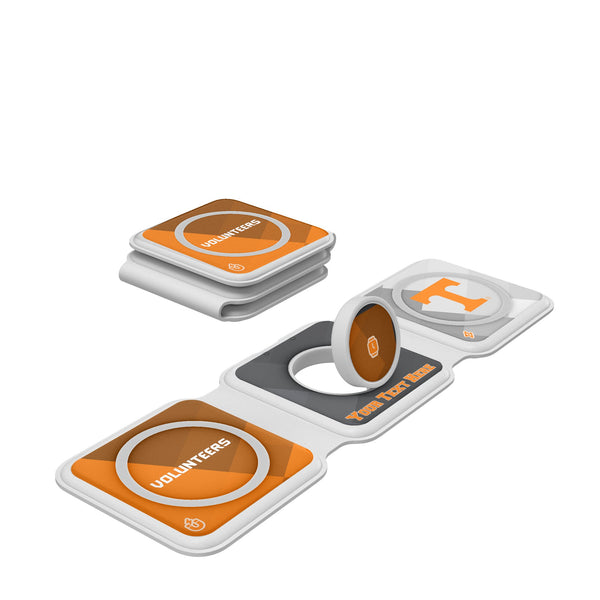 University of Tennessee Volunteers Personalized Color Block Foldable 3 in 1 Charger