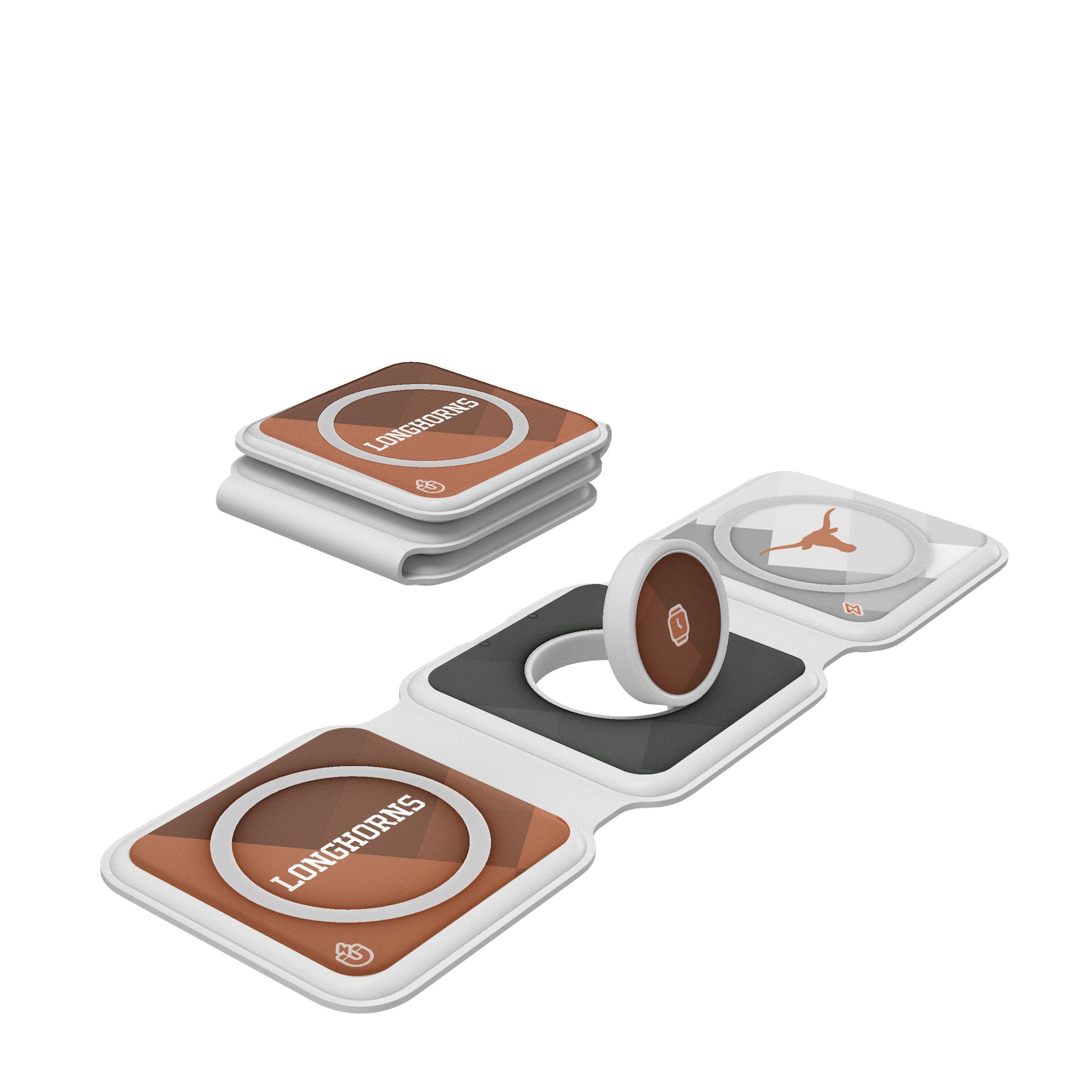 University of Texas Longhorns Color Block Foldable 3 in 1 Charger