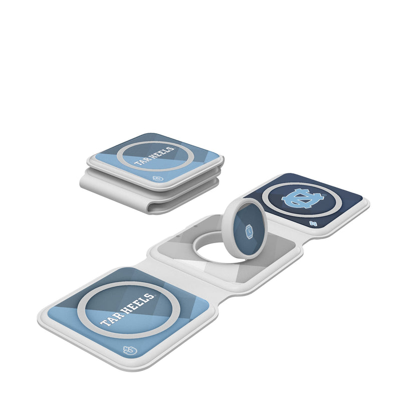 University of North Carolina Tar Heels Color Block Foldable 3 in 1 Charger