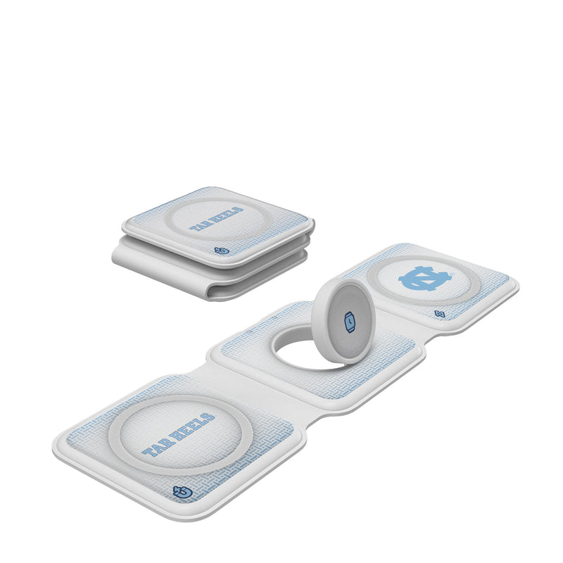 University of North Carolina Tar Heels Linen Foldable 3 in 1 Charger