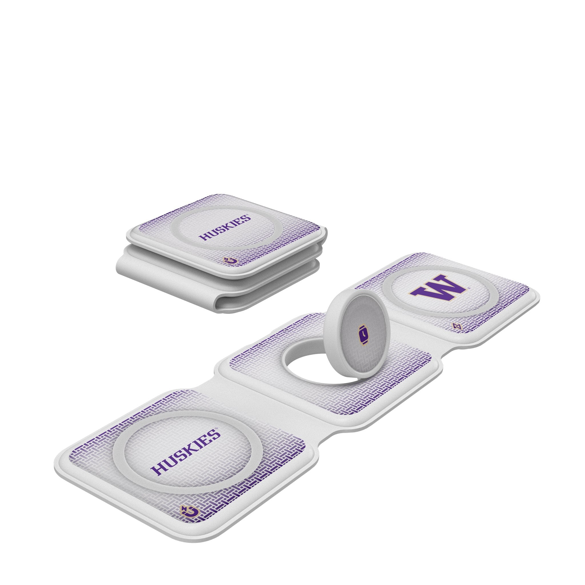 University of Washington Huskies Linen Foldable 3 in 1 Charger