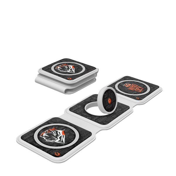 Cincinnati Bengals 2024 Illustrated Limited Edition Foldable 3 in 1 Charger