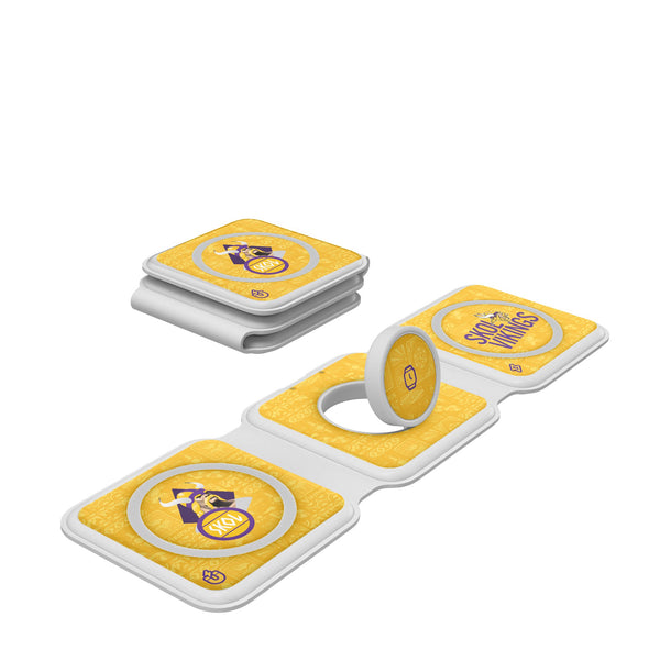 Minnesota Vikings 2024 Illustrated Limited Edition Foldable 3 in 1 Charger
