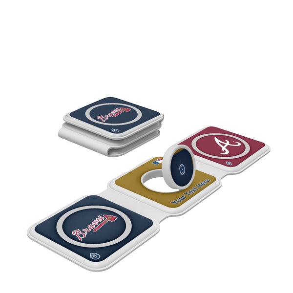 Atlanta Braves Personalized Color Block Foldable 3 in 1 Charger