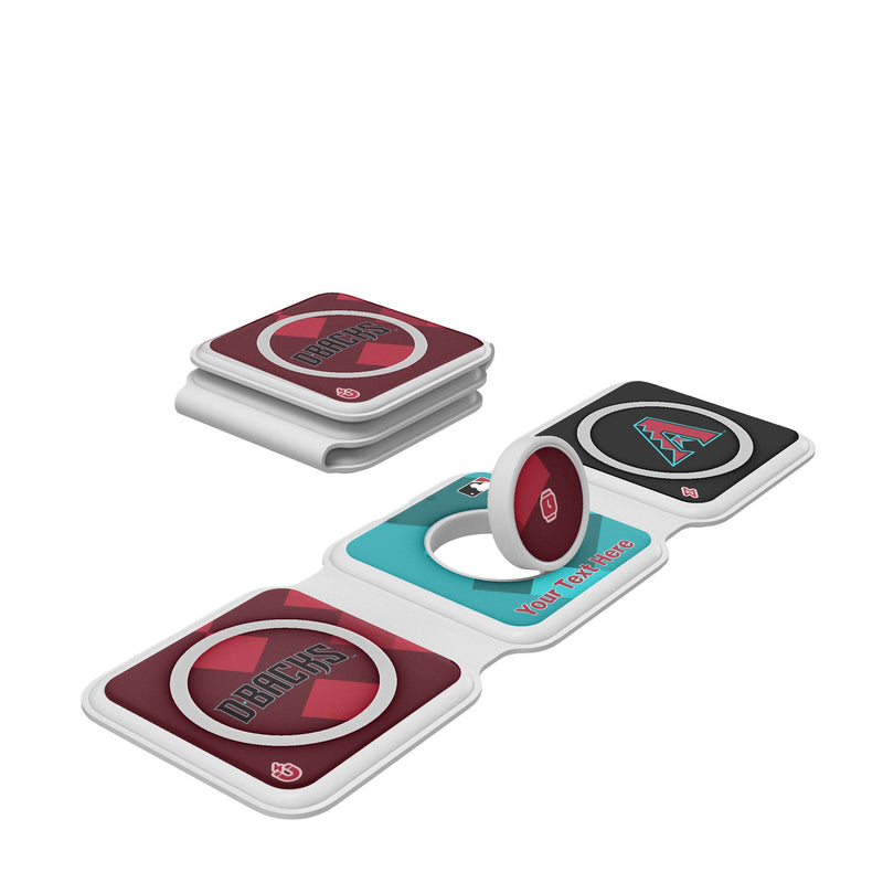 Arizona Diamondbacks Personalized Color Block Foldable 3 in 1 Charger