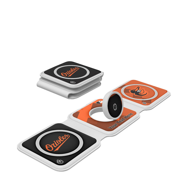 Baltimore Orioles Personalized Color Block Foldable 3 in 1 Charger