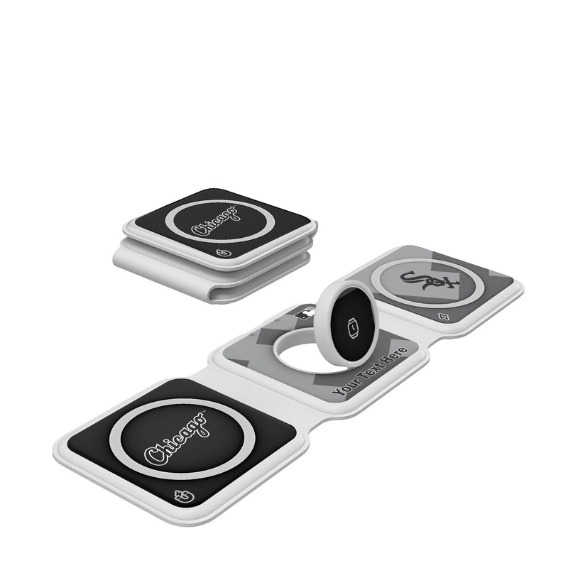 Chicago White Sox Personalized Color Block Foldable 3 in 1 Charger