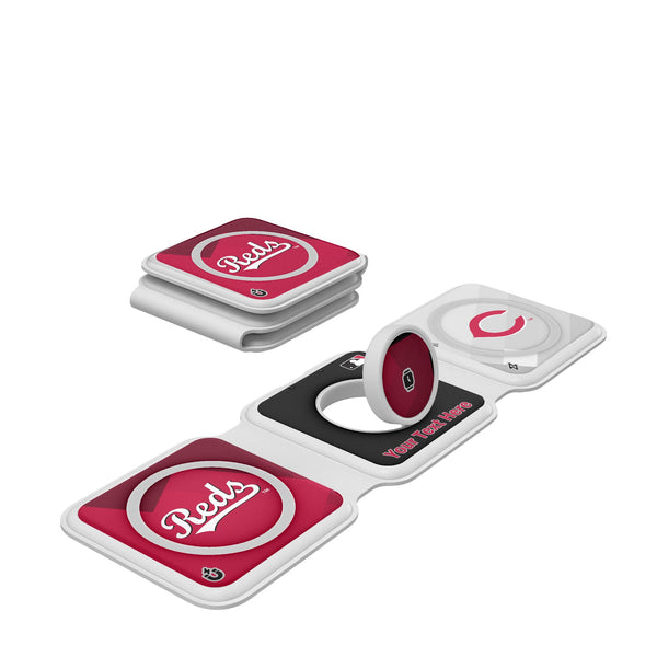 Cincinnati Reds Personalized Color Block Foldable 3 in 1 Charger