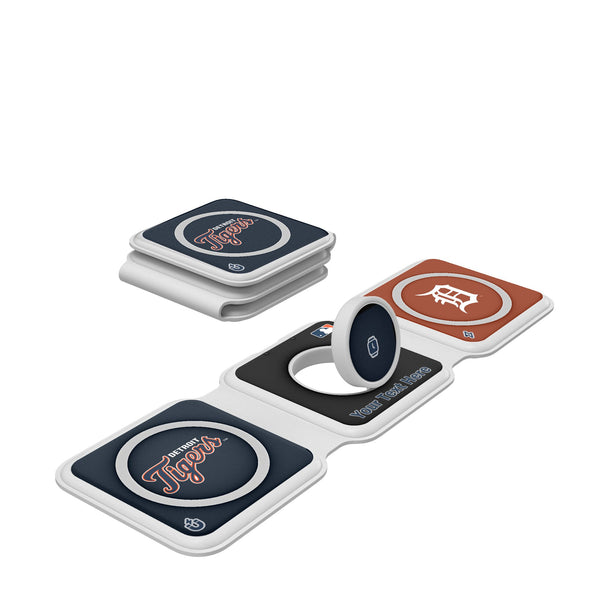 Detroit Tigers Personalized Color Block Foldable 3 in 1 Charger