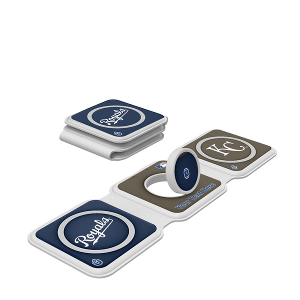 Kansas City Royals Personalized Color Block Foldable 3 in 1 Charger