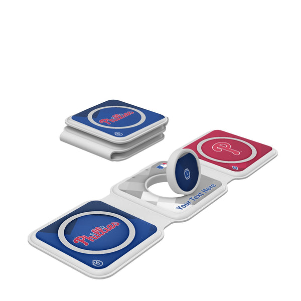 Philadelphia Phillies Personalized Color Block Foldable 3 in 1 Charger
