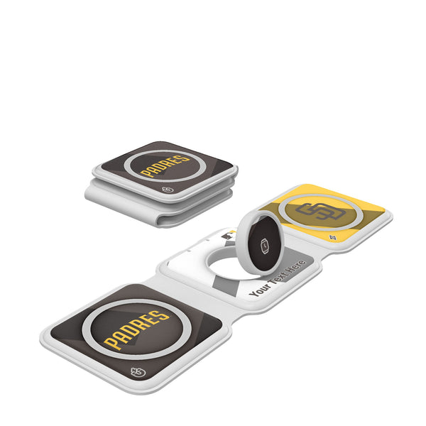 San Diego Padres Personalized Color Block Foldable 3 in 1 Charger